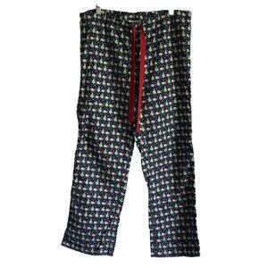 Vineyard Vines Men Christmas Tree Santa Whale Pajama Pants M Cotton Navy Mens